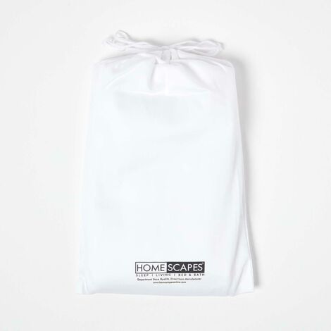 HOMESCAPES Lot de 2 Draps housse lit bébé en coton égyptien Bio 400 fils Blanc, 60 x 120 cm