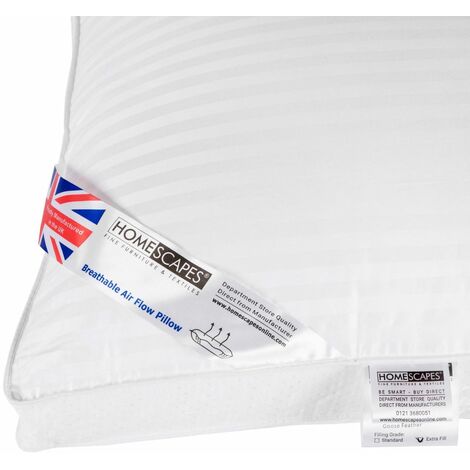 Homescapes Oreiller Respirant En Microfibre X Cm