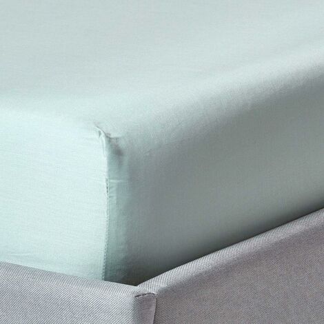 Drap housse TODAY Prestige - 160 x 200+30 cm - 2 personnes - 100% Percale  de coton uni - Acier - Cdiscount Maison