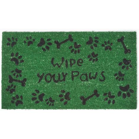 HOMESCAPES Paillasson Coco Wipe your paws (1/4)