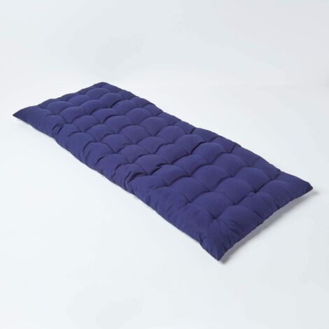 HOMESCAPES Coussin pour banc de jardin 2 places, Bleu marine