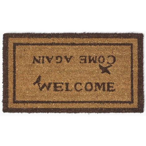 HOMESCAPES Paillasson Coco Welcome Come Again