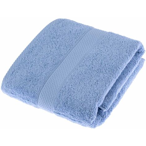 Serviette JACQUARD Bleu électrique - 70x140cm | Leroy Merlin