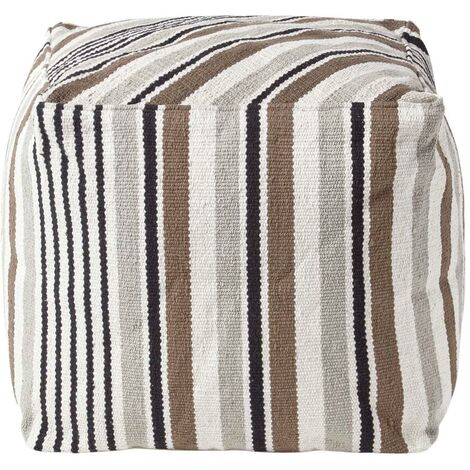 Pouf lavorato a mano in macramé 45x30 cm in cotone cod mxl 94555