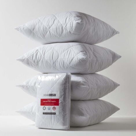 HOMESCAPES Lot de 4 protège-oreillers en polycoton, 65 x 65 cm (1/5)