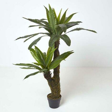 Plante Semi Artificielle D'érable Rouge En Pot Céramique Et Galets Hauteur 1 35m D101