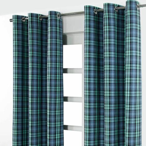Homescapes Paire de rideaux à œillets - Blackwatch Tartan 137 x 182 cm