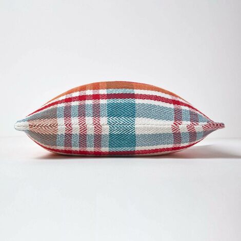 Housse de coussin Homescapes Housse de coussin à carreaux écossais Bleu Housse de coussin Homescapes Housse de coussin à carreaux écossais Bleu