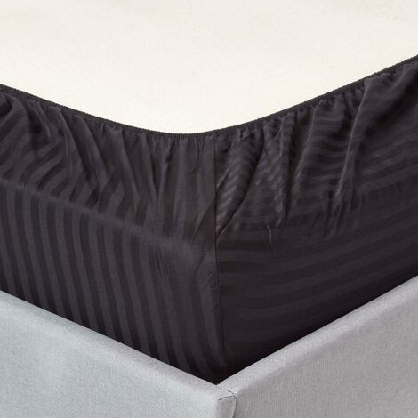 Parure De Lit 100% Coton égyptien – 1500 Fils – Noir Uni – Taille King/Cal King