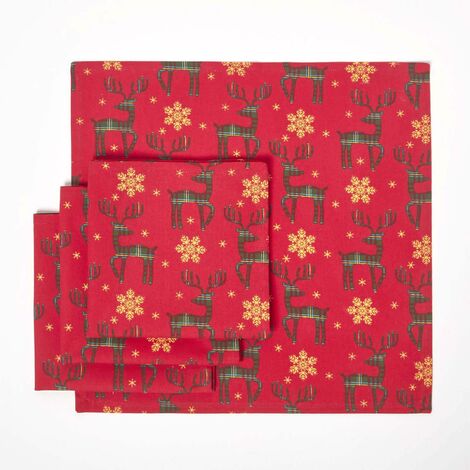 Serviettes De Table En Coton Homescapes - Lot De 4, Couleur Orange, 100% Coton Tissé Main, Pour Salle à Manger Et Cuisine