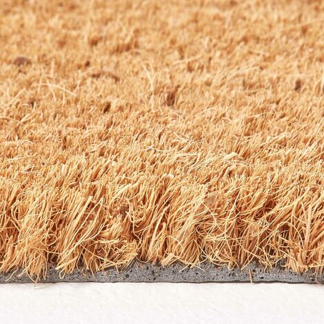 HOMESCAPES Paillasson en fibres naturelles de coco en forme de Teckel, 75 cm