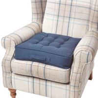 Homescapes – Coussin d'assise rehausseur en coton 50 x 50 x 10 cm – Épaisseur 10 cm pour confort – Housse 100% coton – Nettoyage à la main