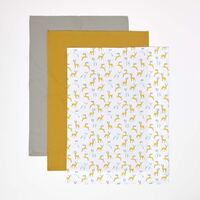 HOMESCAPES Lot De 3 Torchons De Noël Cerfs Majestueux En