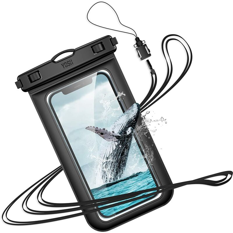 Estuche impermeable para teléfono inteligente IPX8, estuche impermeable para teléfono, estuche impermeable para teléfono inteligente para iPhone 13 12 11 XS XR Samsung S21 S10, etc. hasta 6.8”