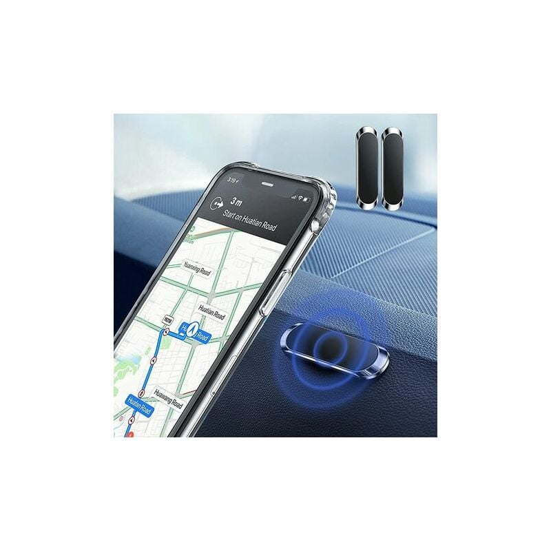 Mini soporte magnético para teléfono de coche, soporte magnético universal para teléfono de coche GPS inteligente manos libres, imán superfuerte ajustable de 360° para iPhone Samsung y más