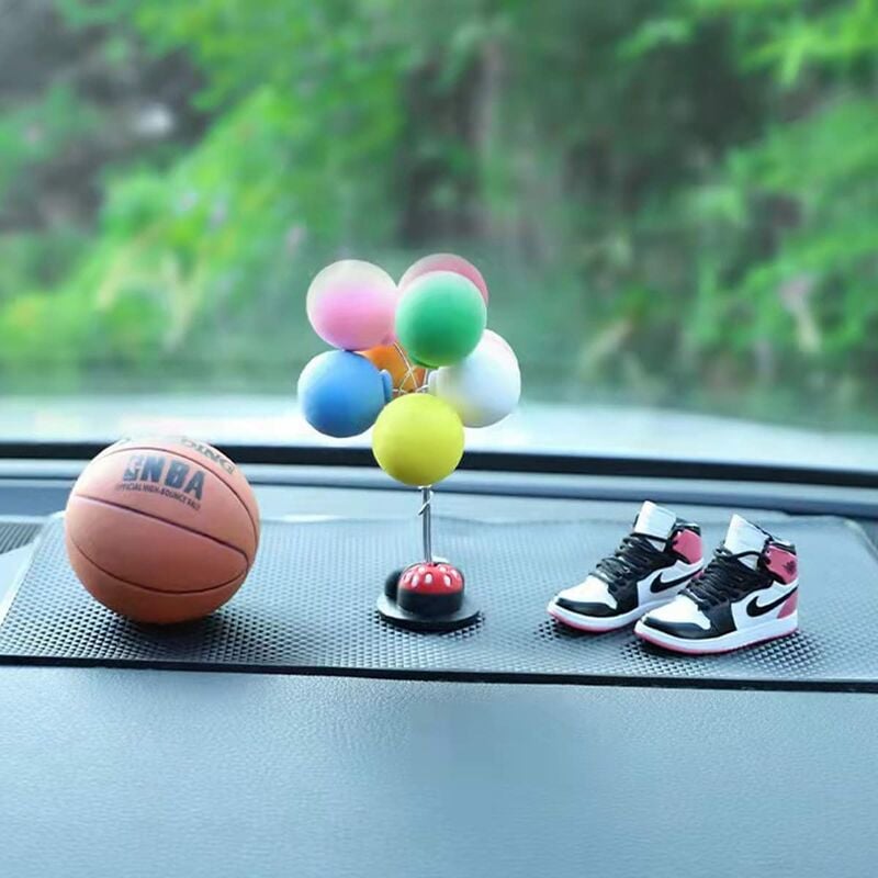 4 piezas de accesorios para coche para hombre, adornos creativos para coche, decoración interior para coche, bonitos globos de arcilla, accesorio de decoración interior para hombre y mujer