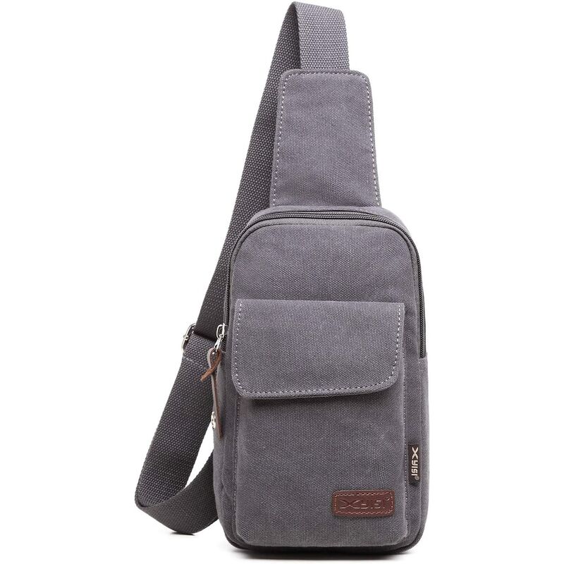 Bolso de pecho para hombre, bolso de lona, bolso bandolera para hombre, bolso de hombro, bolso cruzado, bolso bandolera para ciclismo, aventura, viajes