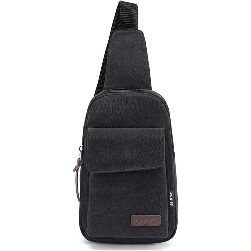 Bolso de pecho para hombre, bolso de lona, bolso bandolera para hombre, bolso de hombro, bolso cruzado, bolso bandolera para ciclismo, aventura, viajes