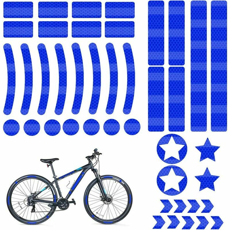 Reflectores De Bicicleta, Pegatinas De Bicicleta Pegatinas Reflectantes, 42 Piezas Pegatinas De Bicicleta Cinta Reflectante, Pegatinas Reflectantes Ropa, Para Nios Scooters Bicicletas Casco Nios Coche