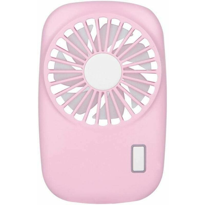 Ventilador de bolsillo Mini Potente Pequeño Pequeño Ventilador portátil personal Velocidad ajustable Refrigeración recargable por USB-Rosa