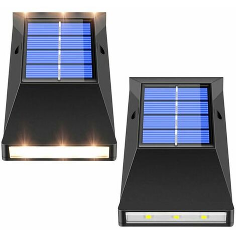 Juego De Luces Solares Led Hacia Arriba Y Hacia Abajo Para Exteriores