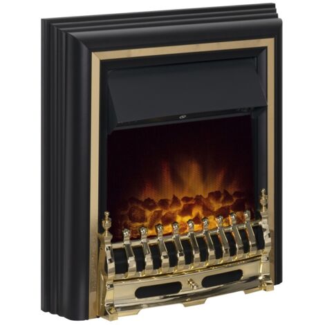 Adam Durham Freestanding Electric Fire in Brass