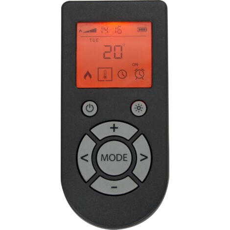 Adam Oslo Electric Inset Stove in Black with Remote Control