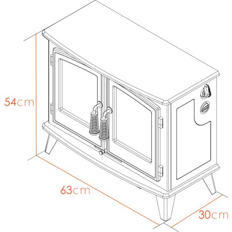 Adam Woodhouse Electric Stove in Pure White