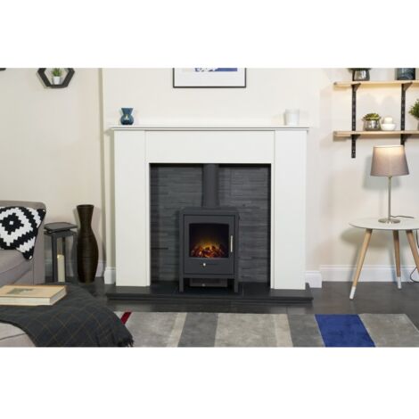 Adam Bergen Electric Stove in Charcoal Grey