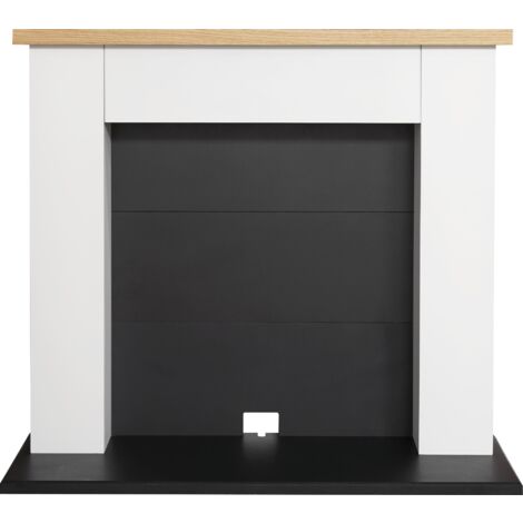 Adam Chester Electric Stove Fireplace in Pure White & Black