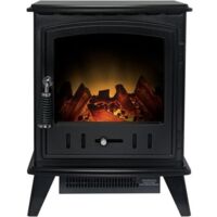 Adam Aviemore Electric Stove in Textured Black