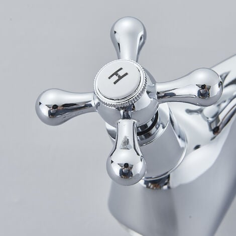 Basin Mixer Tap Chrome Bathroom Sink Mixer Tap,360°Swivel Spout