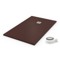 Extra flache Duschwanne NATURAL Schokolade RAL 8017 80x120