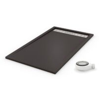 Extra flache Duschwanne PREMIUM Schiefergrau RAL 7016 80x170