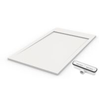 Extra flache Duschwanne PREMIUM AMBIENTE weiß RAL 9003 80x120