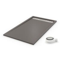 Extra flache Duschwanne PREMIUM Staubgrau RAL 7037 80x130