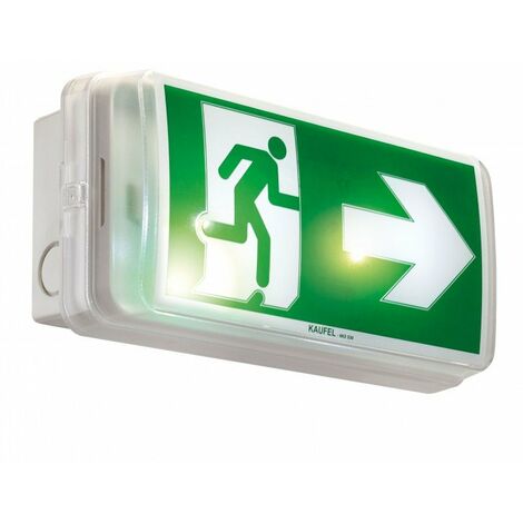 Kaufel – Bloc évacuation étanche IP65 avec 60 incandescence 45lm – Autocontrôle – Pour espaces confinés – 103161K