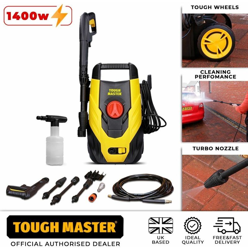 Portable Power Washer 1800W, 150 Bar, 510 L/h for Garden, Car, Furniture  DURHAND