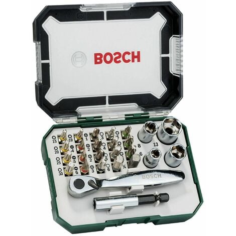 Bosch 2607017322 Rainbow Evo Set Screwdriver with Small Ratchet - 26 Piece