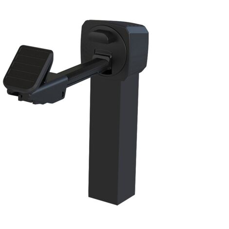 Portac – Arrêt universel 360° pour portail manuel – Sabot réglable pour profilé 30 à 100 mm – Composite et aluminium – Finition noire