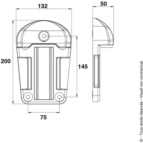 Sabot en Composite hauteur 50 pour portail motorisé.