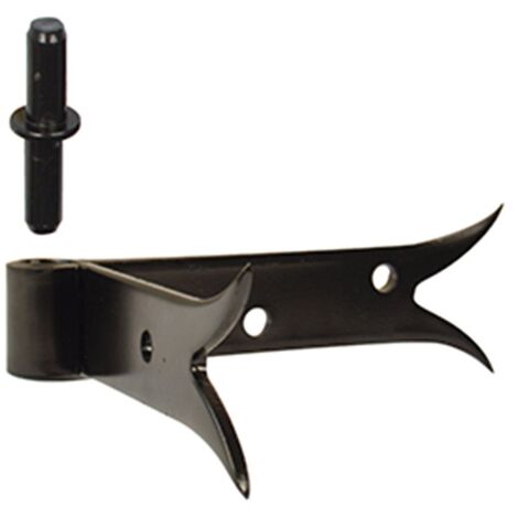 Afbat – Gond d'angle acier prépeint 85mm – Pour volets battants – Installation à visser – Axe amovible pour montage flexible