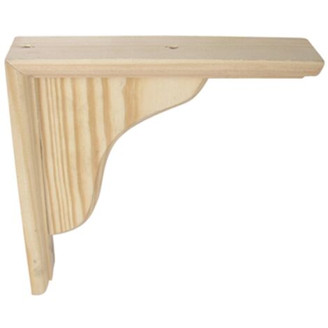Afbat – Console murale en pin massif rustique – Longueur 250mm – Personnalisable pour étagères – Installation facile