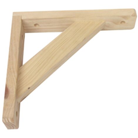 Afbat – Console murale en pin brut 150x135mm – Support étagère personnalisable – Installation facile – Pour espaces de vie modernes