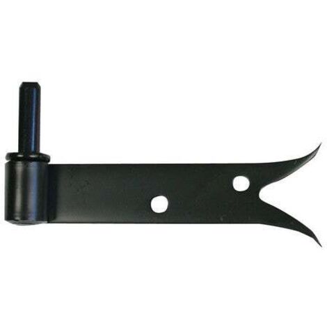 Afbat – Gond de volet à plaquer queue de carpe L170 – Acier avec axe amovible D14 – Pour fixation sur bois dur