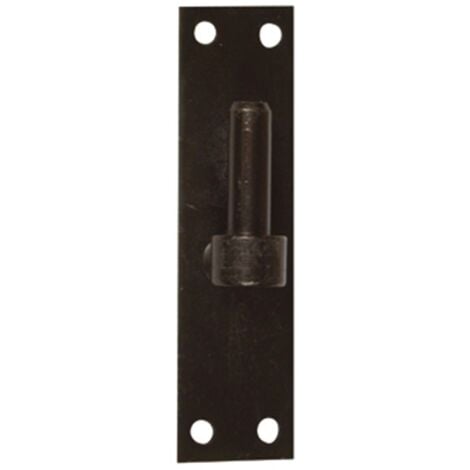 TORBEL Gond de volet sur platine bout droit  Finition: Noir - Diamètre x Hauteur (mm): Diamètre x Hauteur (mm) : 14x120