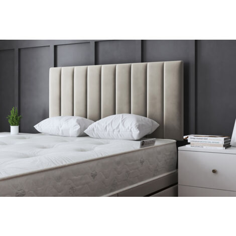 Amelia Cream Upholstered Panel Divan Bed With Two Drawers Single