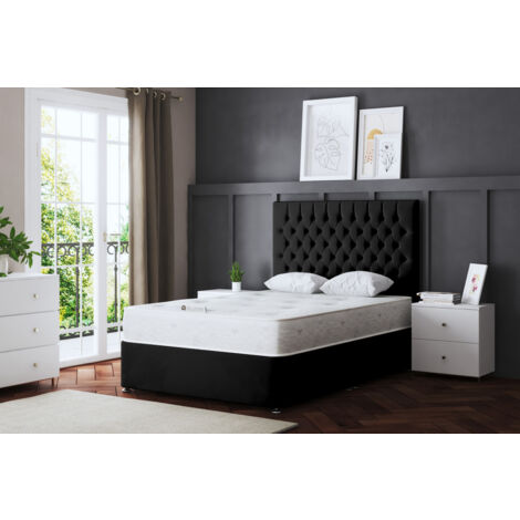 Seraphine Black Chesterfield Divan Bed Single