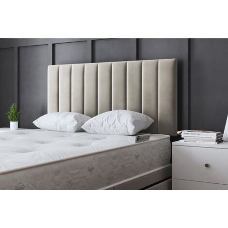 Amelia Cream Upholstered Panel Divan Bed Small Single