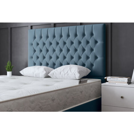 Seraphine Blue Chesterfield Divan Bed With Four Drawers Single